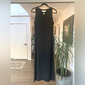 Jones New York Evening Gown Black Sleeveless‎ V Neck Maxi Women’s 10 Preloved